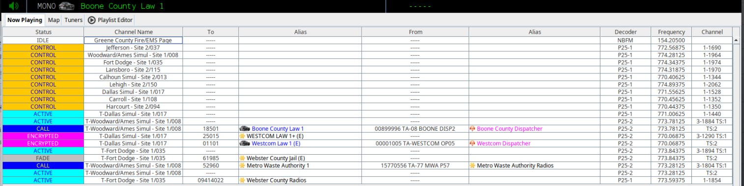 SDRTrunk monitoring multiple ISICS sites and talkgroups simultaneously